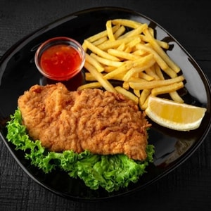 Фото товара 'Куриная отбивная с фри'