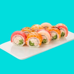 Фото товара 'Ролл Радуга с Морским Гребешком'