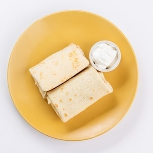 Фото товара 'блины с ветчиной и сыром со сметаной'