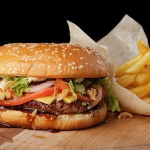 Фото товара 'Гамбургер с мраморной говядиной'