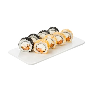 Фото товара 'Ролл Блек Уайт Жареным Лососем'