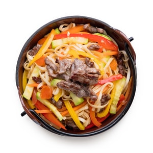 Фото товара 'Удон (пшеничная лапша) с говядиной'