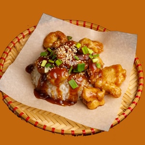 Фото товара 'Курица в кисло-сладком соусе с рисом'